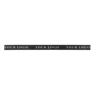 RUBAN EN SATIN ÉLÉGANT SIMPLE MODERNE VOTRE LOGO PERSONNALISÉ ICI