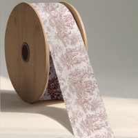 Elégant vintage brun clair toile de jouy
