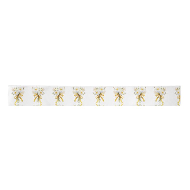 Ruban En Satin Élégante fleur de dacie moderne (Devant)