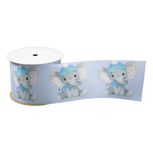 Ruban En Satin Elephant d'hiver Blue boy Satin Ribbon Stool Bow