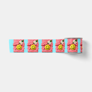 Ruban En Satin Emballage cadeau Gingham Be Happy