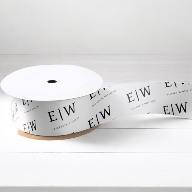 Ruban En Satin Emballage d'entreprise de marque noire blanche (Créateur téléchargé)