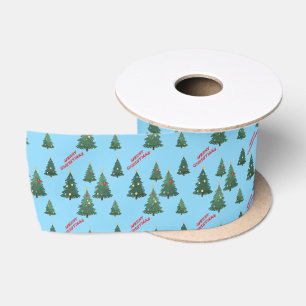 Ruban En Satin Emballage personnalisé pour les fêtes de Noël