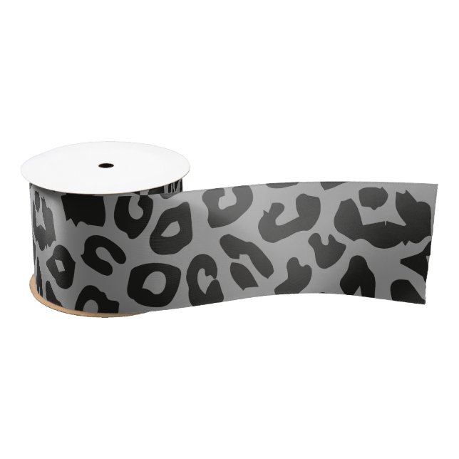Ruban En Satin Empreinte de léopard Motif de peau animale (Bobine)