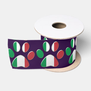 Ruban En Satin empreinte de patte de chat italien