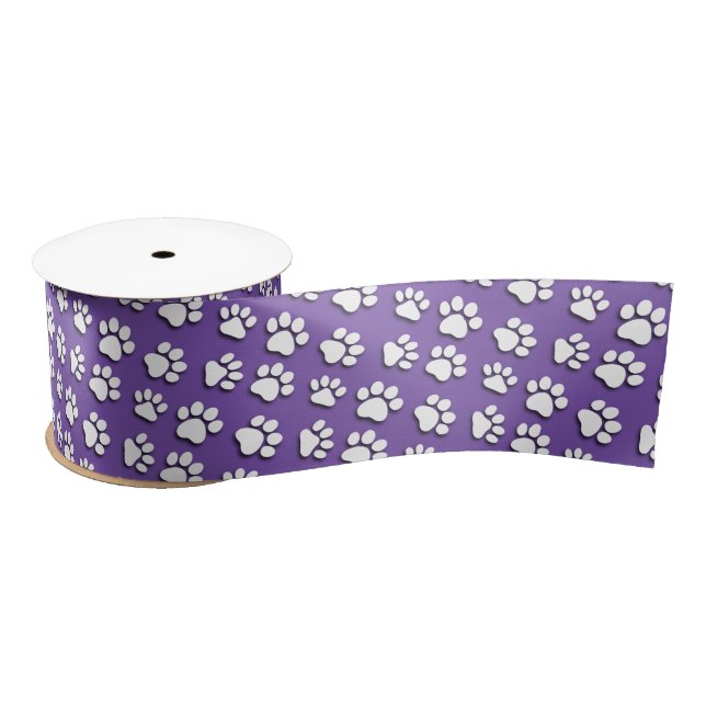 Ruban En Satin Empreintes de pattes mignons de chien pour les (Bobine)