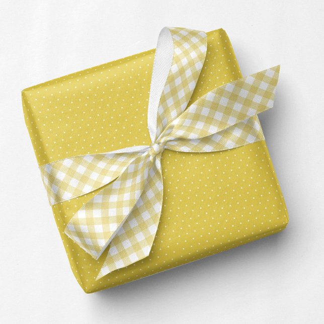 Ruban En Satin En vichy jaune mignon simple chèque (Créateur téléchargé)