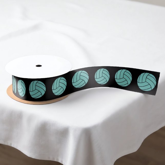 Ruban En Satin Enveloppe cadeau de l'équipe de volley-ball Couleu (Cute volleyball ribbon for volleyball party decor or gift wrapping.)