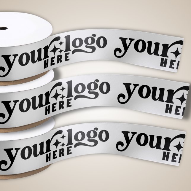 Ruban En Satin Enveloppement de cadeaux d'affaires personnalisés  (Custom Company Logo Branded Business Gift Wrapping Satin Ribbon)