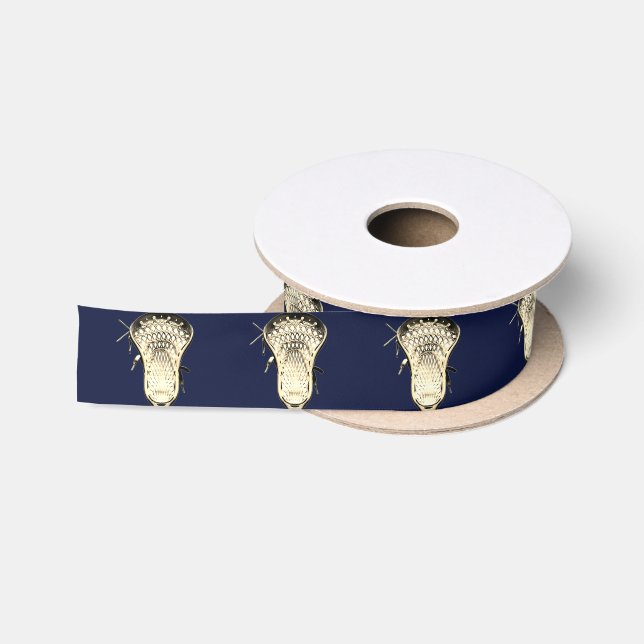 Ruban En Satin Équipe de croix Marine Bleu Satin ruban (Bobine)