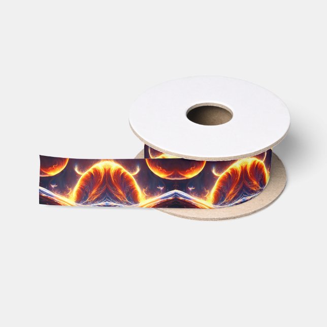 Ruban En Satin Espace d'eau de feu (Bobine)