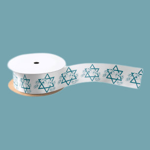 Ruban En Satin Étoile de David, toupies et gelt Hanukkah