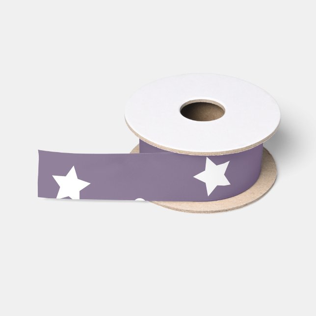 Ruban En Satin Étoiles violettes (Bobine)
