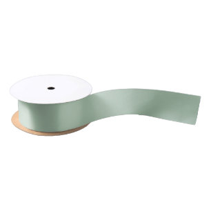 Ruban En Satin Eucalyptus vert clair couleur solide