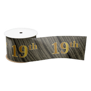 Ruban En Satin Faux/Imitation Gold "19th" Numéro d'événement (Rus