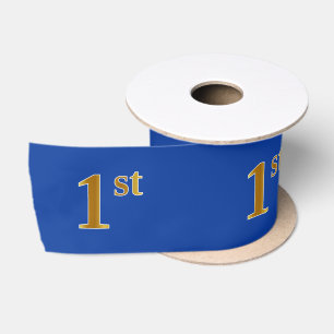 Ruban En Satin Faux/Imitation Gold "1st" Numéro d'événement (bleu