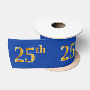 Ruban En Satin Faux/Imitation Gold "25th" Numéro d'événement (ble