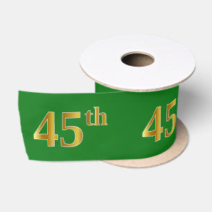 Ruban En Satin Faux/Imitation Gold "45th" Numéro d'événement (