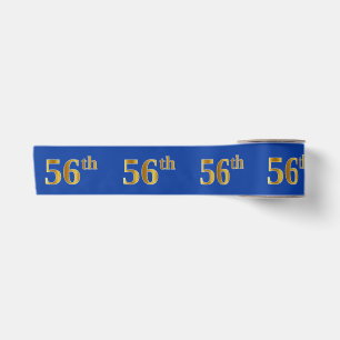 Ruban En Satin Faux/Imitation Gold "56th" Numéro d'événement (ble