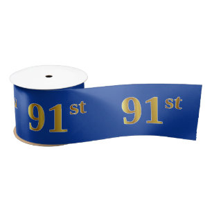 Ruban En Satin Faux/Imitation Gold "91st" Numéro d'événement (ble