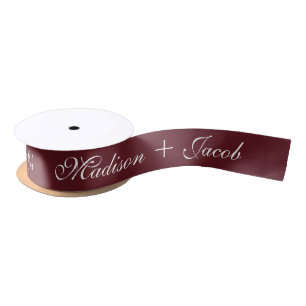 Ruban En Satin Faveur de mariage personnalisée en Bourgogne avec 