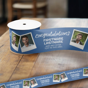 Ruban En Satin Félicitations 2 photo Collage - Peut modifier la c