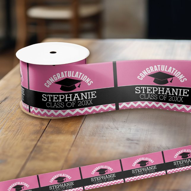 Ruban En Satin Félicitations Diplômé - Graduation personnalisée (Custom Graduation Ribbon)