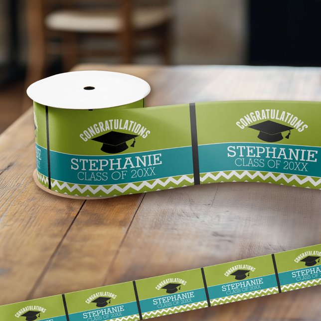 Ruban En Satin Félicitations Diplômé - Graduation personnalisée (Custom Graduation Ribbon)