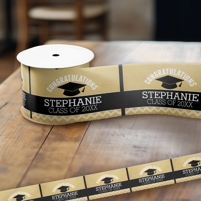 Ruban En Satin Félicitations Diplômé - Graduation personnalisée (Custom Graduation Ribbon)