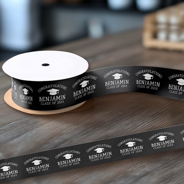 Ruban En Satin Félicitations Graduate Graduate Graduate PEUT MODI (Custom Graduation Ribbon)