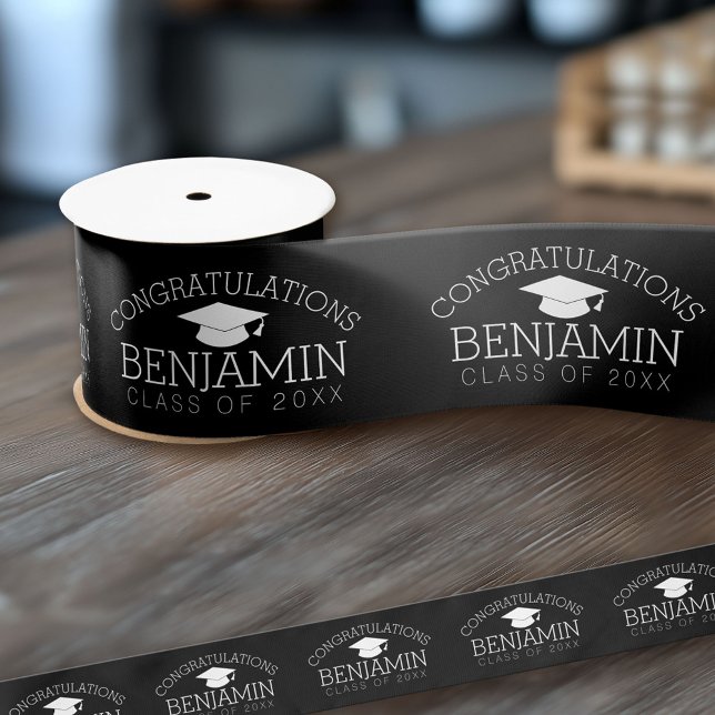 Ruban En Satin Félicitations Graduate Graduate Graduate PEUT MODI (Custom Graduation Ribbon)