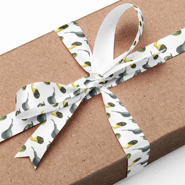 Ruban En Satin Fête d'automne Citrouilles verts (Créateur téléchargé)