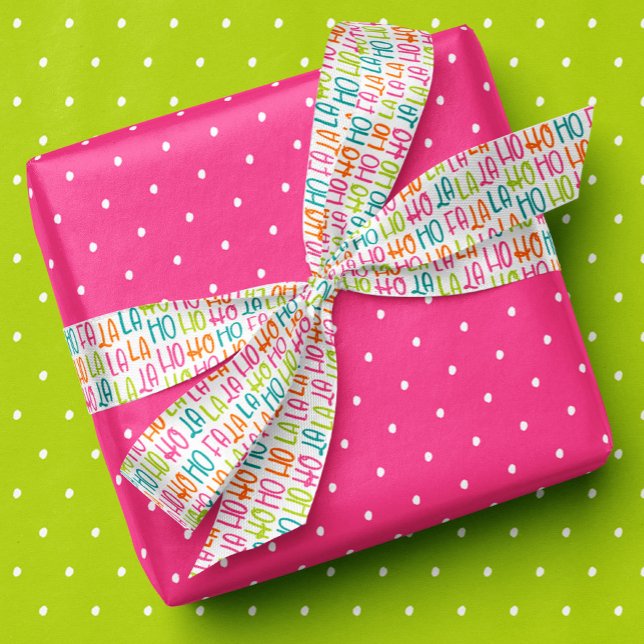 Ruban En Satin Fête de Noël à falala hohoho (Créateur téléchargé)