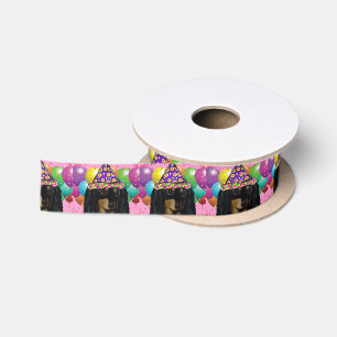 Ruban En Satin Fête Longs Cheveux Noirs Doxie