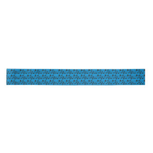 Ruban En Satin Feuille de musique bleue