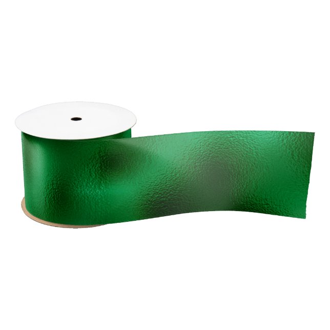 Ruban En Satin Feuille Verte (Bobine)