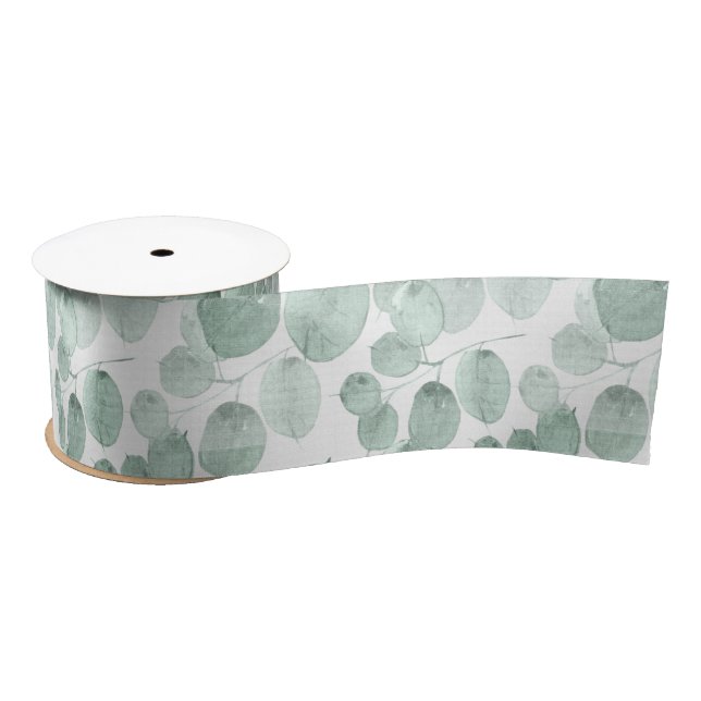 Ruban En Satin Feuilles de Sage apaisants (Bobine)