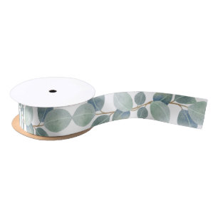 Ruban En Satin Feuilles d'eucalyptus botaniques 