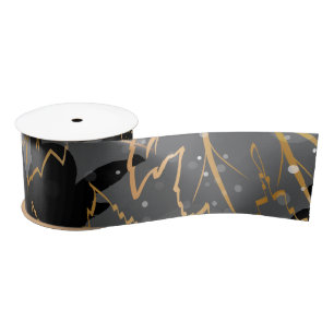 Ruban En Satin Feuilles d'or 5