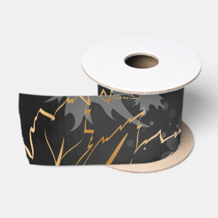 Ruban En Satin Feuilles Dorées 5