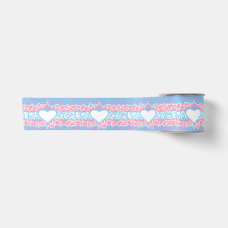 Ruban En Satin Fierté Trans Squiggle