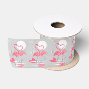 Ruban En Satin Flamant rose Love ruban satin
