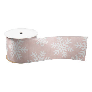 Ruban En Satin Flambeau de neige rose Fête de Noël Fille Feminine