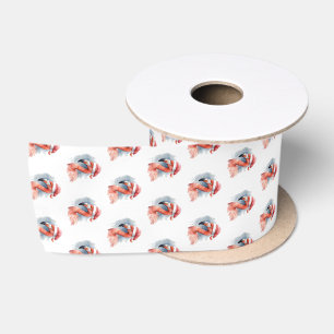 Ruban En Satin Flamingo Snowbird de Noël