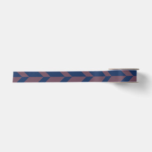 Ruban En Satin Flèche à deux tons gras Chevron Bleu foncé rose
