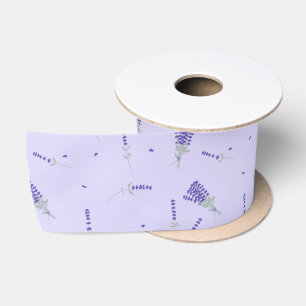 Ruban En Satin Fleur botanique sauvage lavande violette