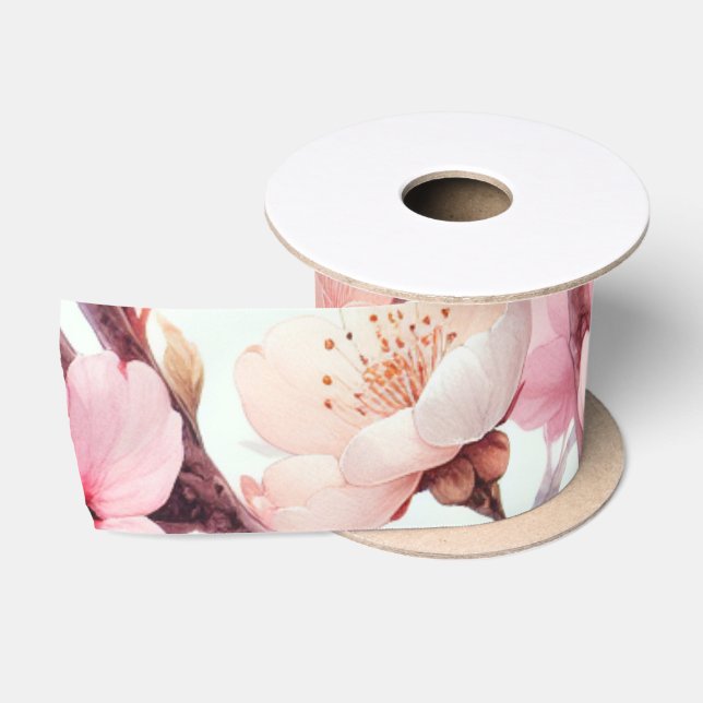 Ruban En Satin Fleur de Cerisier (Bobine)
