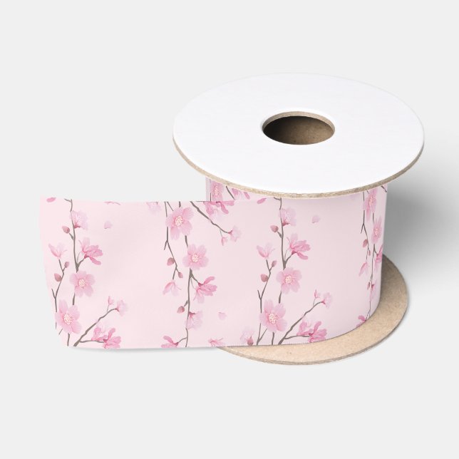 Ruban En Satin Fleur de cerisiers (Bobine)