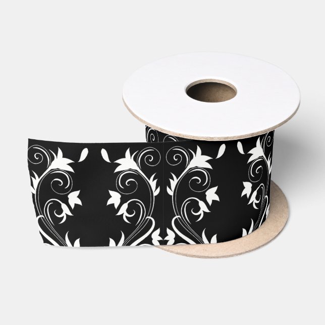 Ruban En Satin Fleur de minuit (Bobine)