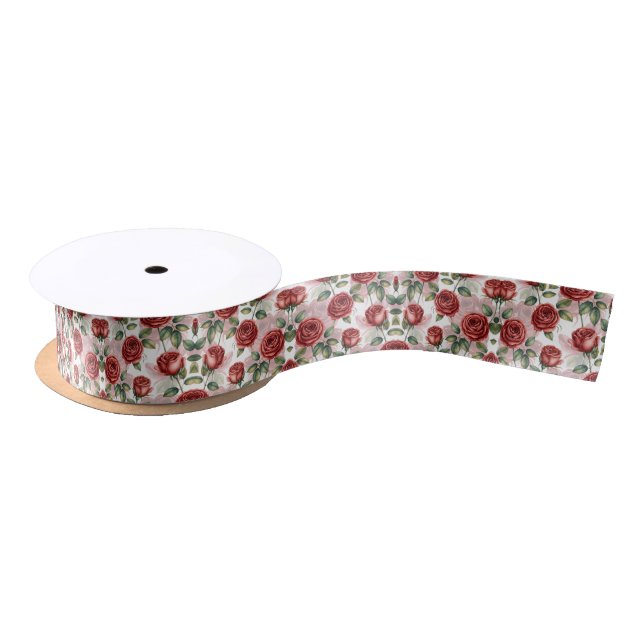 Ruban En Satin Fleur de Rose Vintage (Bobine)
